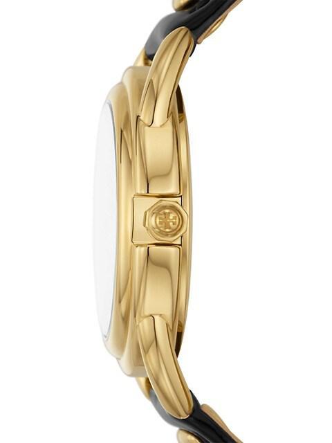 商品Tory Burch|The Miller Goldtone Stainless Steel & Leather Strap Watch,价格¥1870,第5张图片详细描述