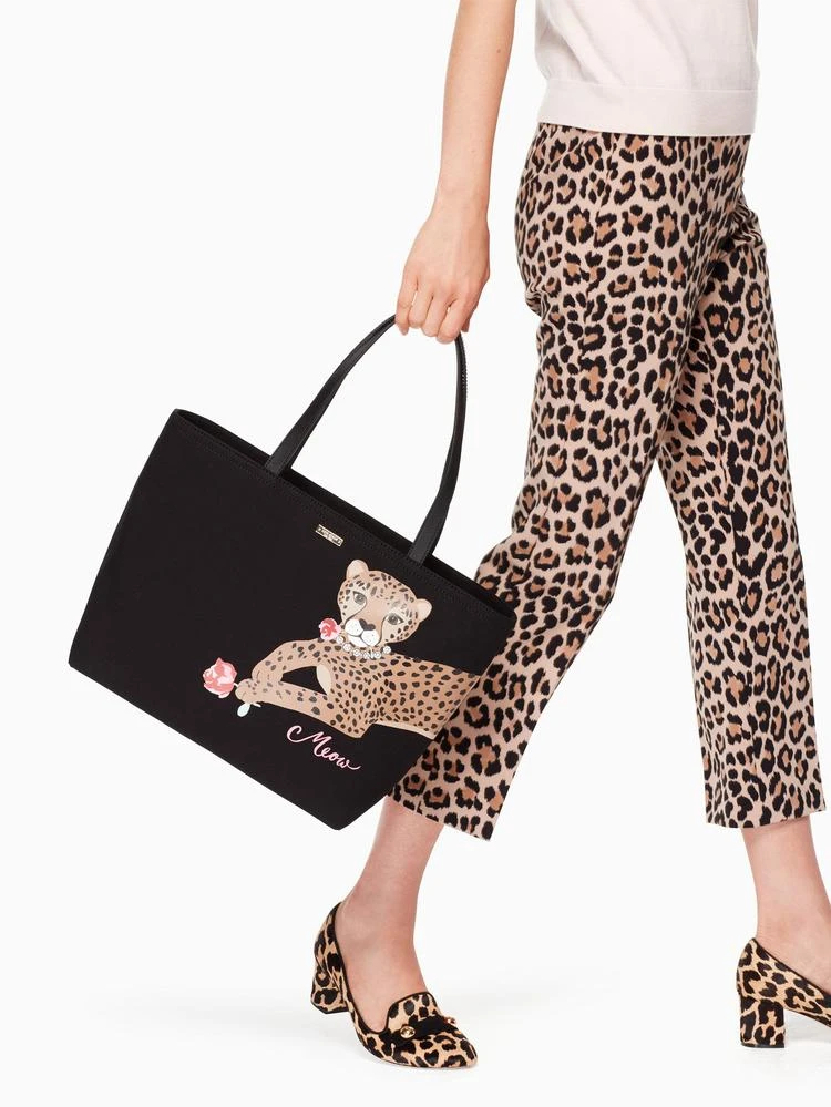 商品Kate Spade|run wild 豹纹单肩托特包,价格¥1176,第2张图片详细描述