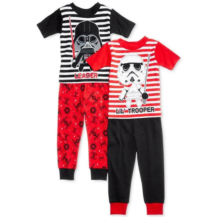 商品Star Wars|4-Pc. Cotton Pajama Set, Toddler Boys (2T-5T),价格¥72,第1张图片