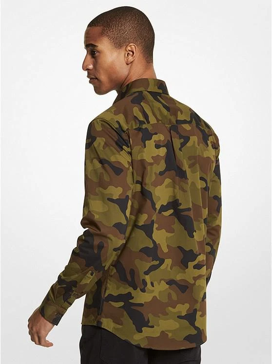 商品Michael Kors|Slim-Fit Camouflage Stretch Cotton Shirt,价格¥357,第2张图片详细描述