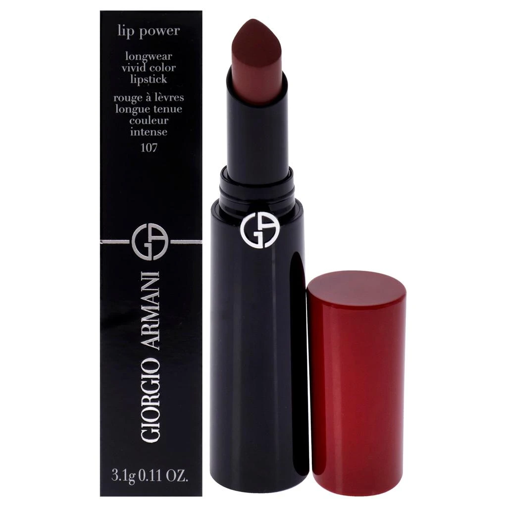 商品Giorgio Armani|Lip Power Longwear Vivid Color Lipstick - 107 Soft Beige by Giorgio Armani for Women - 0.11 oz Lipstick,价格¥329,第4张图片详细描述