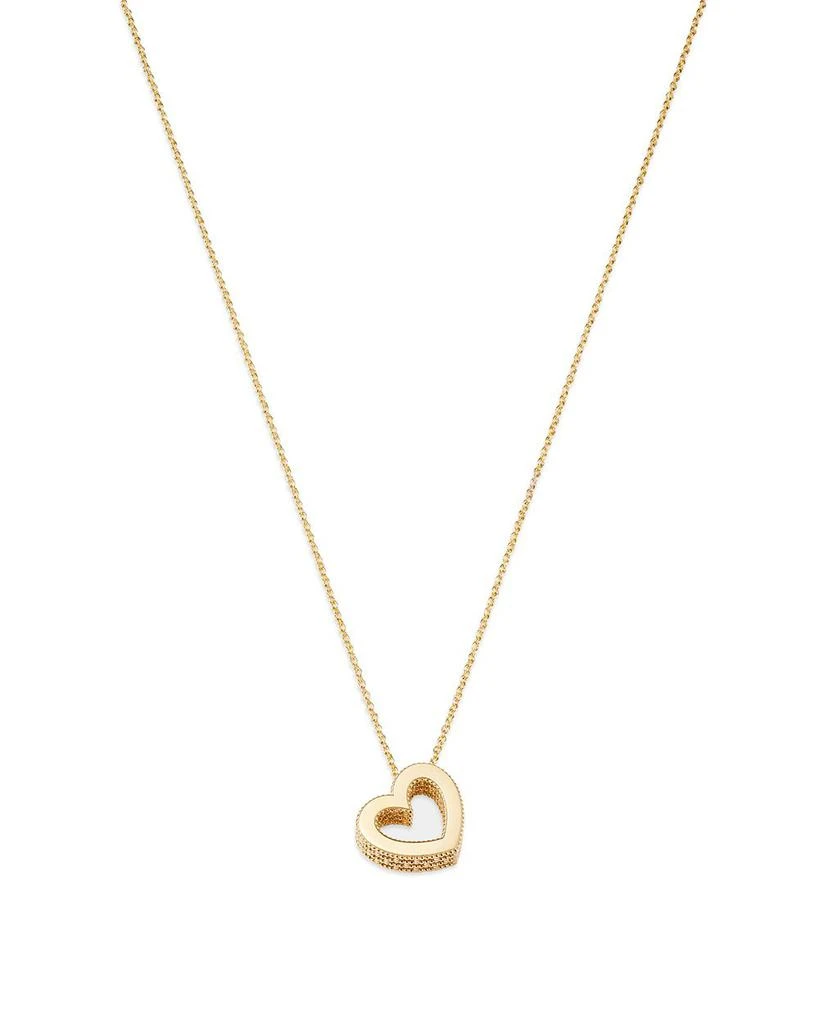 商品Bloomingdale's|Open Heart Pendant Necklace in 14K Yellow Gold, 18" - Exclusive,价格¥5206,第1张图片