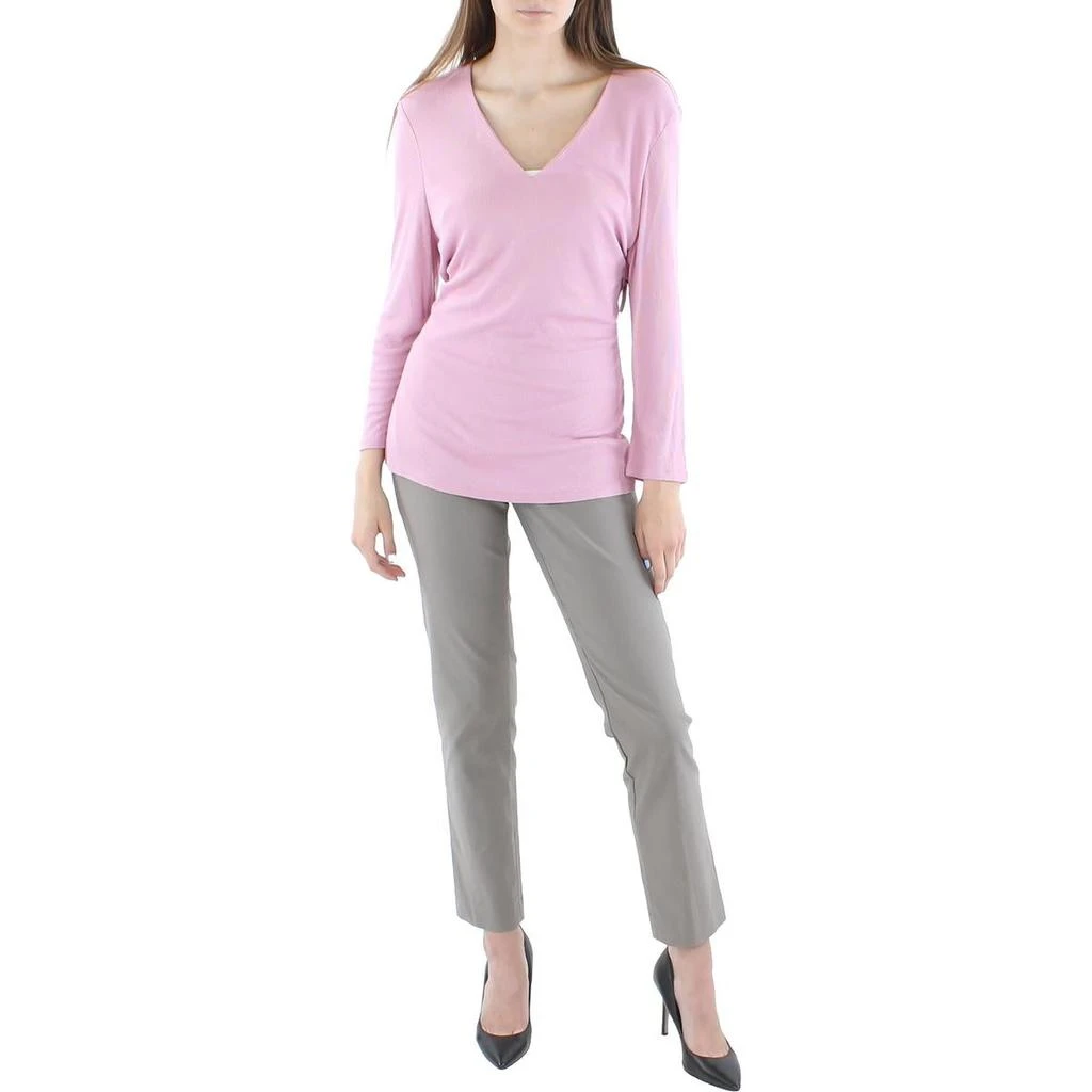 商品INC International|INC Womens V-Neck Ribbed Pullover Top,价格¥70,第1张图片
