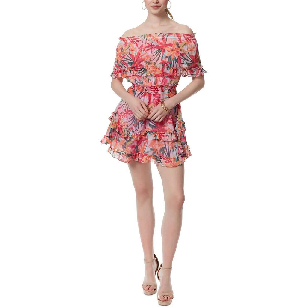 商品Jessica Simpson|Jessica Simpson Womens Amaya Off-The-Shoulder Short Mini Dress,价格¥61,第1张图片