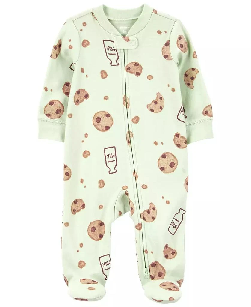 商品Carter's|Baby Boy or Baby Girls Printed 2-Way Zip Up Cotton Sleep and Play,价格¥139,第1张图片