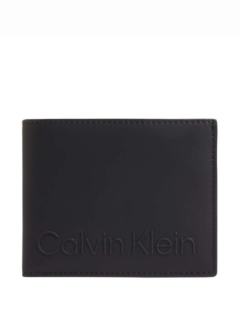 Calvin Klein portafoglio in pelle con portamonete e logo a rilievo K50K509606 BAX商品第1张图片规格展示
