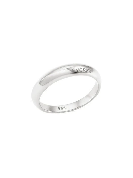 商品hyeres-lor|Champagne Moon 14K Chunky Ring S (WG) HL2R84002W4,价格¥4421,第2张图片详细描述