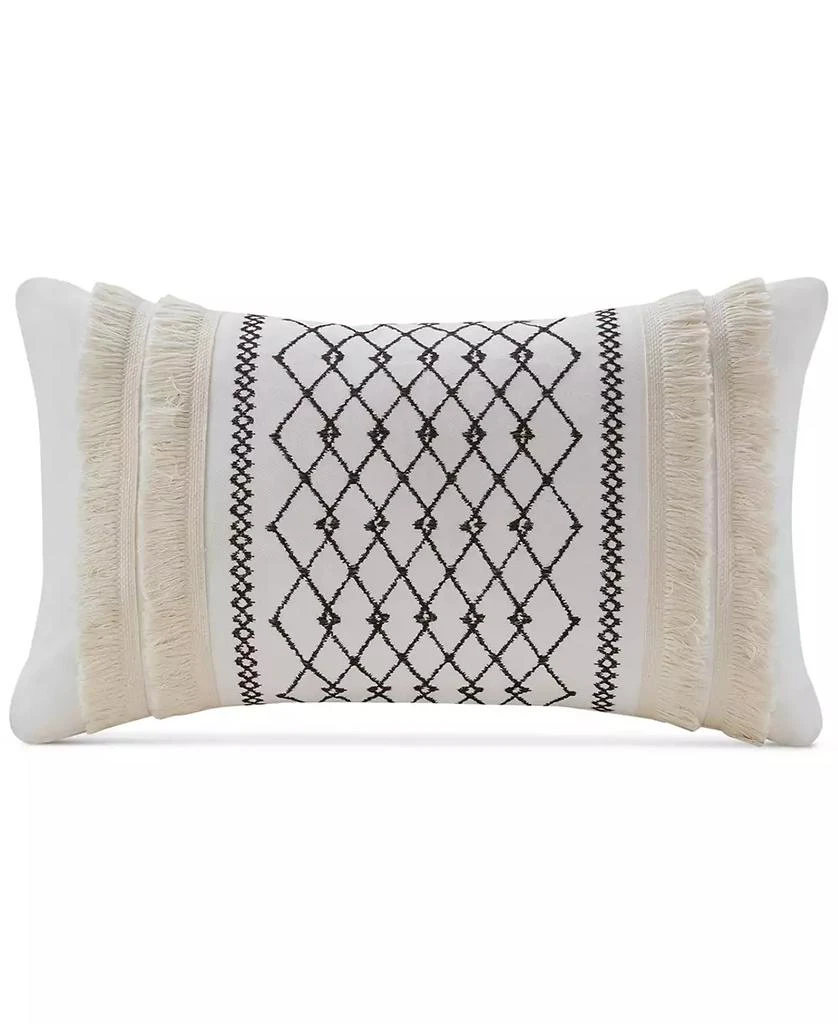 商品INK+IVY|Bea Embroidered Decorative Pillow, 12" x 20",价格¥247,第1张图片