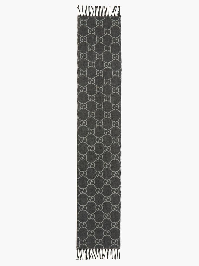 商品Gucci|GG logo-jacquard wool scarf,价格¥2927,第6张图片详细描述