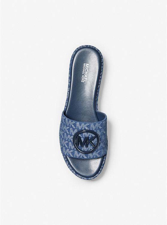 商品Michael Kors|Sadler Logo Jacquard Wedge Sandal,价格¥418,第5张图片详细描述