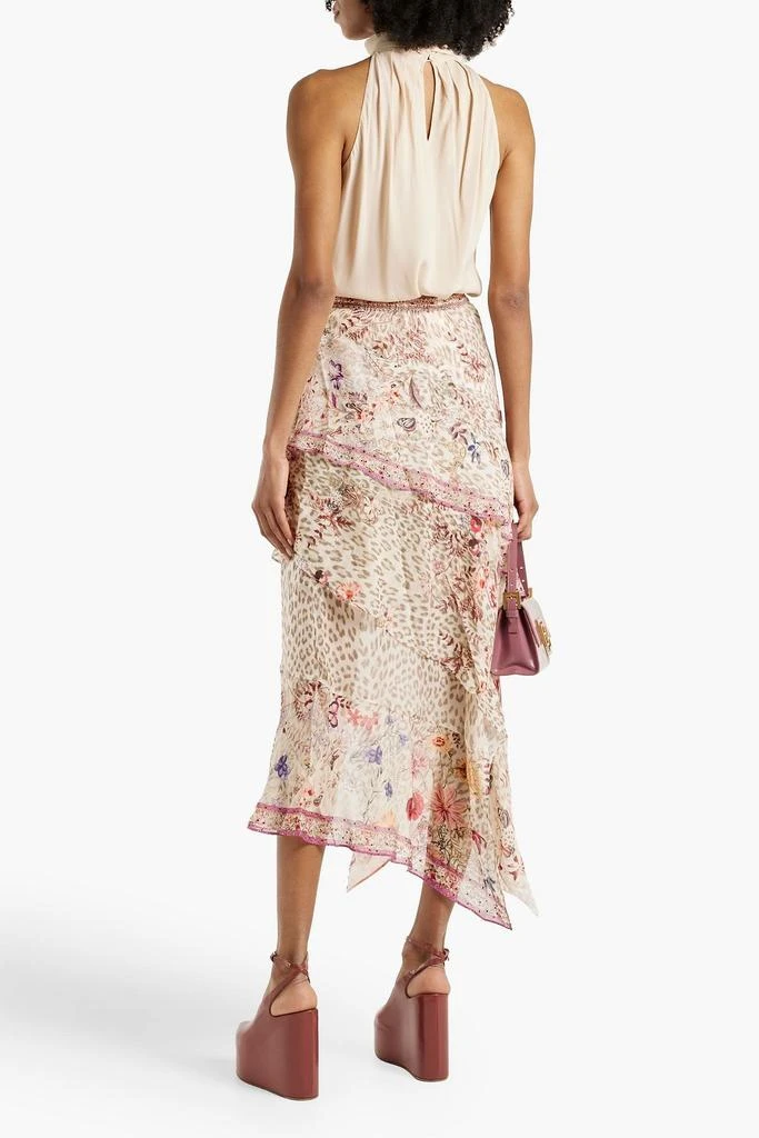 商品Camilla|Tiered embellished printed silk-chiffon midi skirt,价格¥1321,第3张图片详细描述