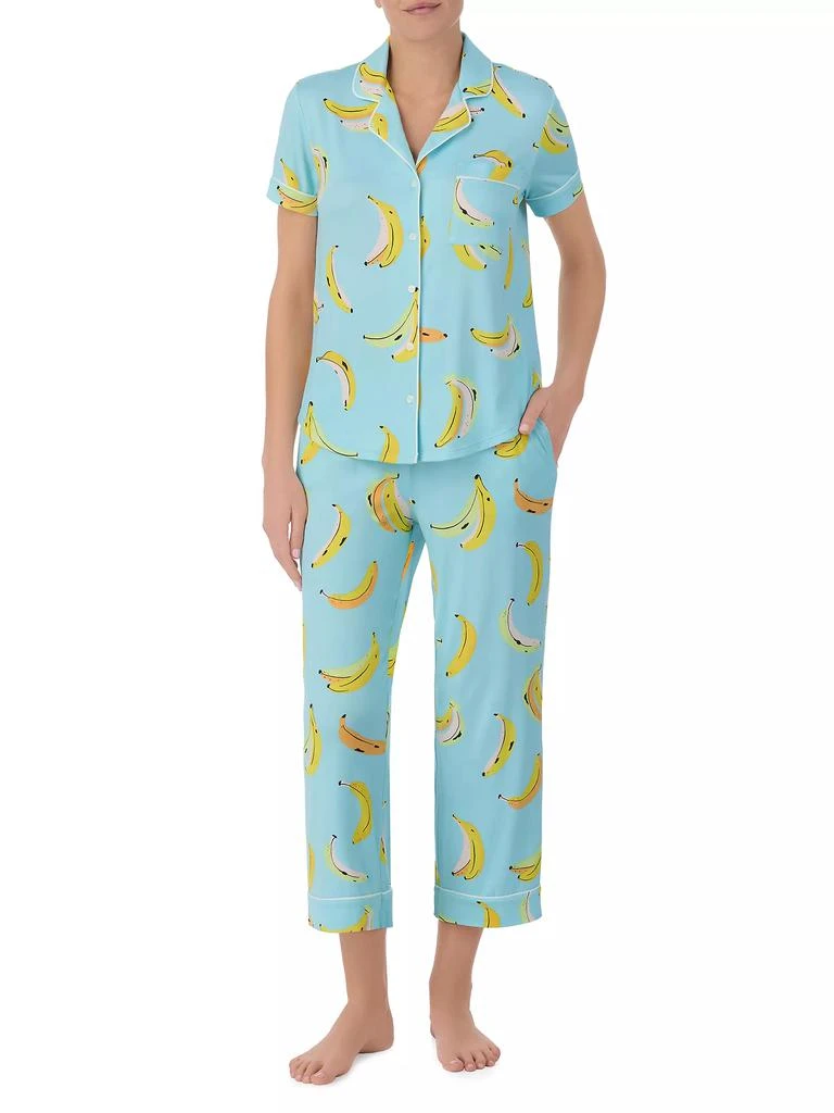 商品Kate Spade|Banana Short-Sleeve Cropped Pajamas,价格¥396,第2张图片详细描述