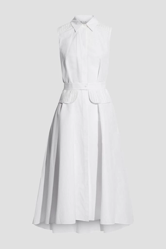 商品Loro Piana|Belted pleated cotton and silk-blend midi shirt dress,价格¥6437,第1张图片