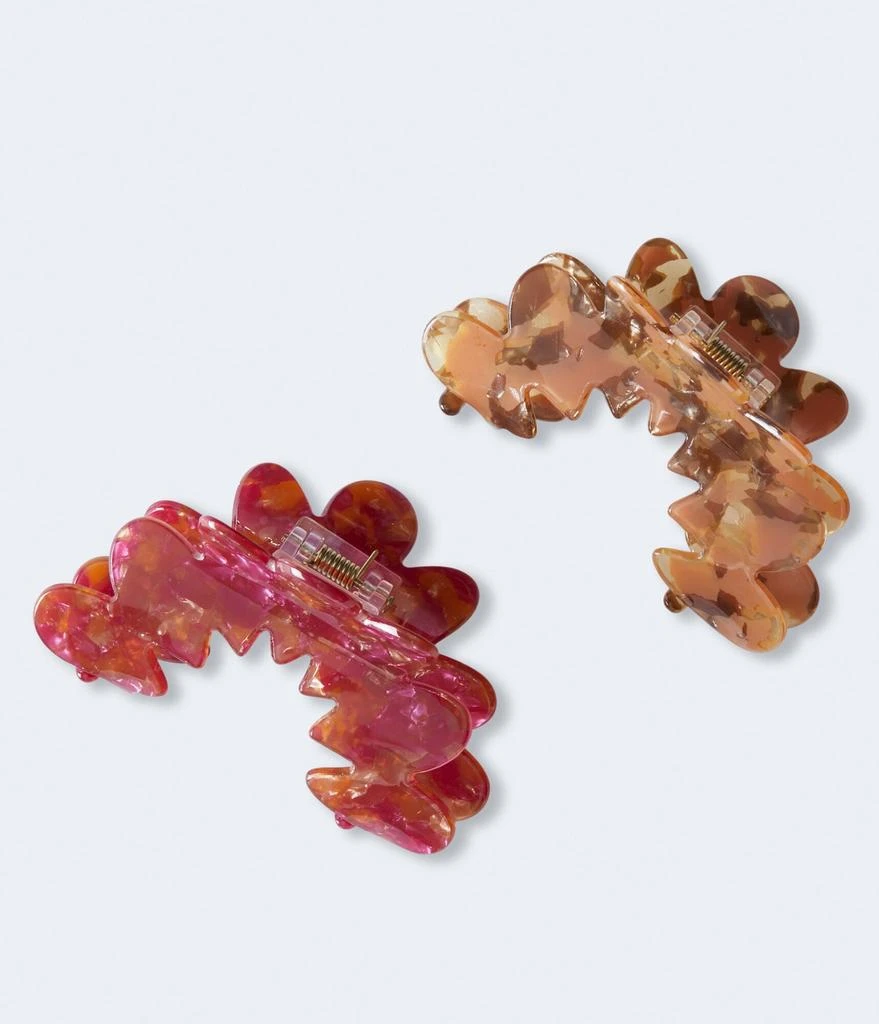 商品Aeropostale|Aeropostale Marbled Flower Claw Hair Clip 2-Pack,价格¥23,第1张图片