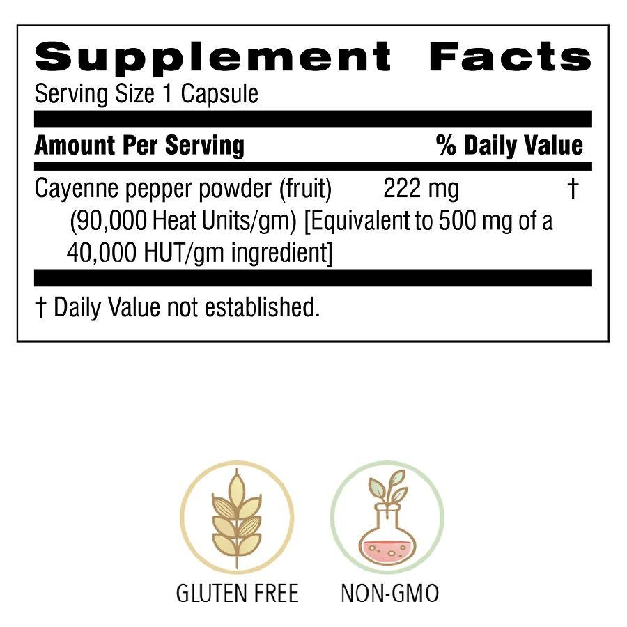 商品Botanic Choice|Cayenne 500mg,价格¥105,第3张图片详细描述