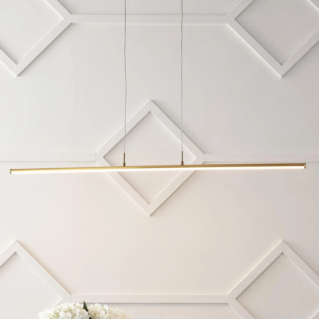 商品JONATHAN Y|Conley 39.5" Dimmable Adjustable Integrated LED Metal Linear Pendant,价格¥1115,第1张图片