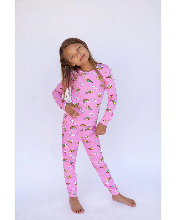 商品Lovey&Grink|Girls' Rainbow Sky Pajama Set - Baby, Little Kid, Big Kid,价格¥314,第1张图片