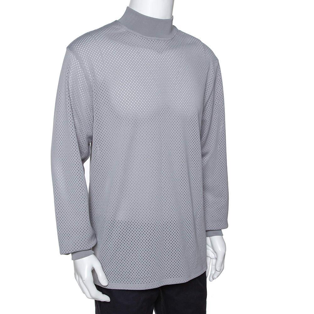 商品[二手商品] Fear of god|Fear of God Fifth Collection Grey Perforated Knit Long Sleeve T Shirt S,价格¥1961,第4张图片详细描述