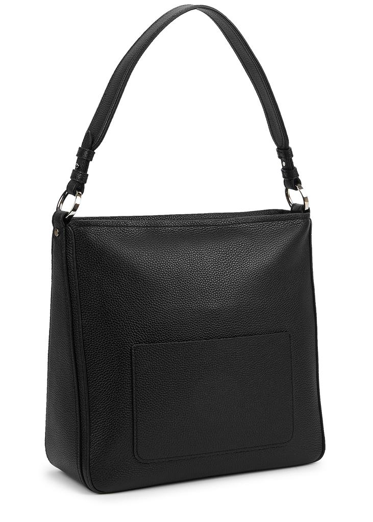 Hudson large black leather hobo bag商品第2张图片规格展示
