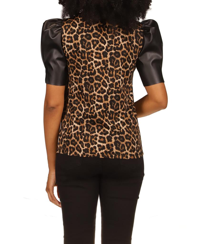 Nubian Leather Sleeve T-Shirt商品第3张图片规格展示