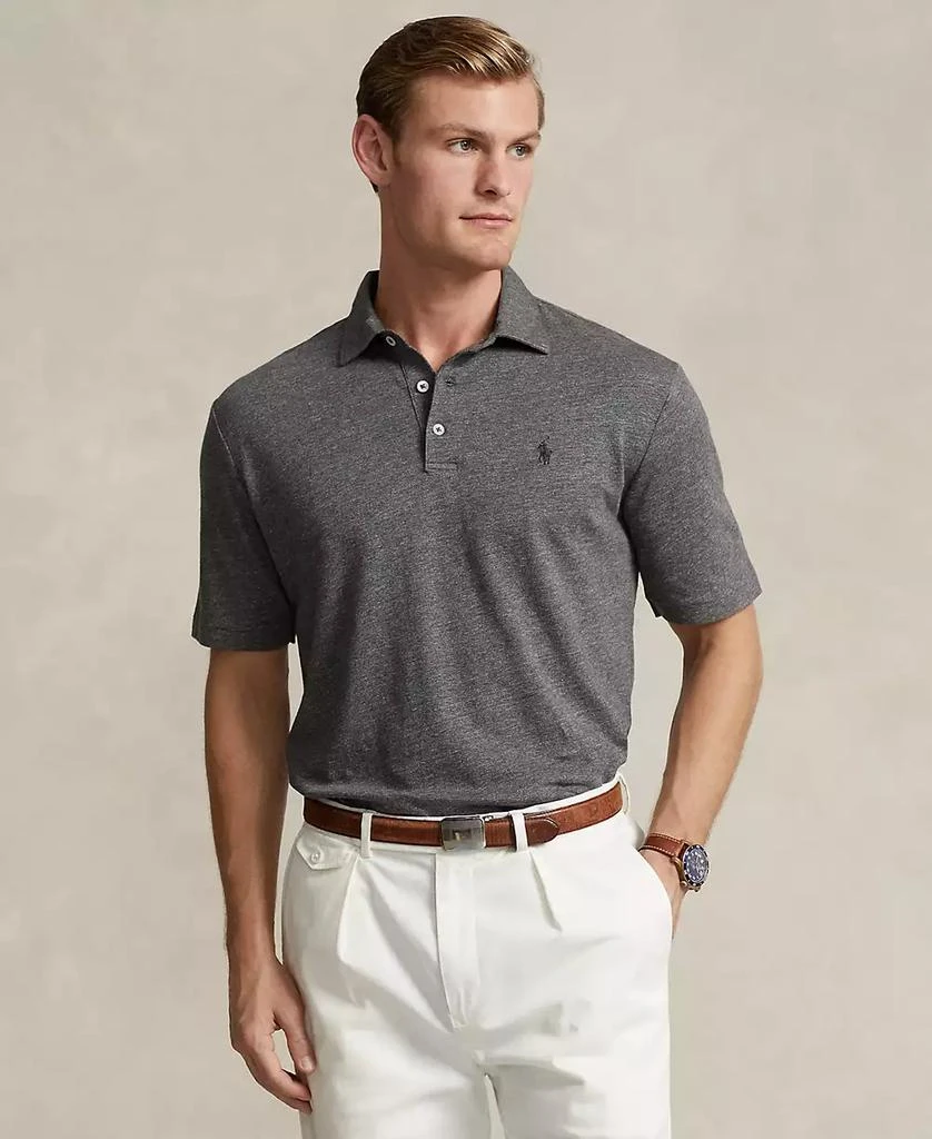 商品Ralph Lauren|男士经典版型棉麻 Polo 衫,价格¥213,第1张图片