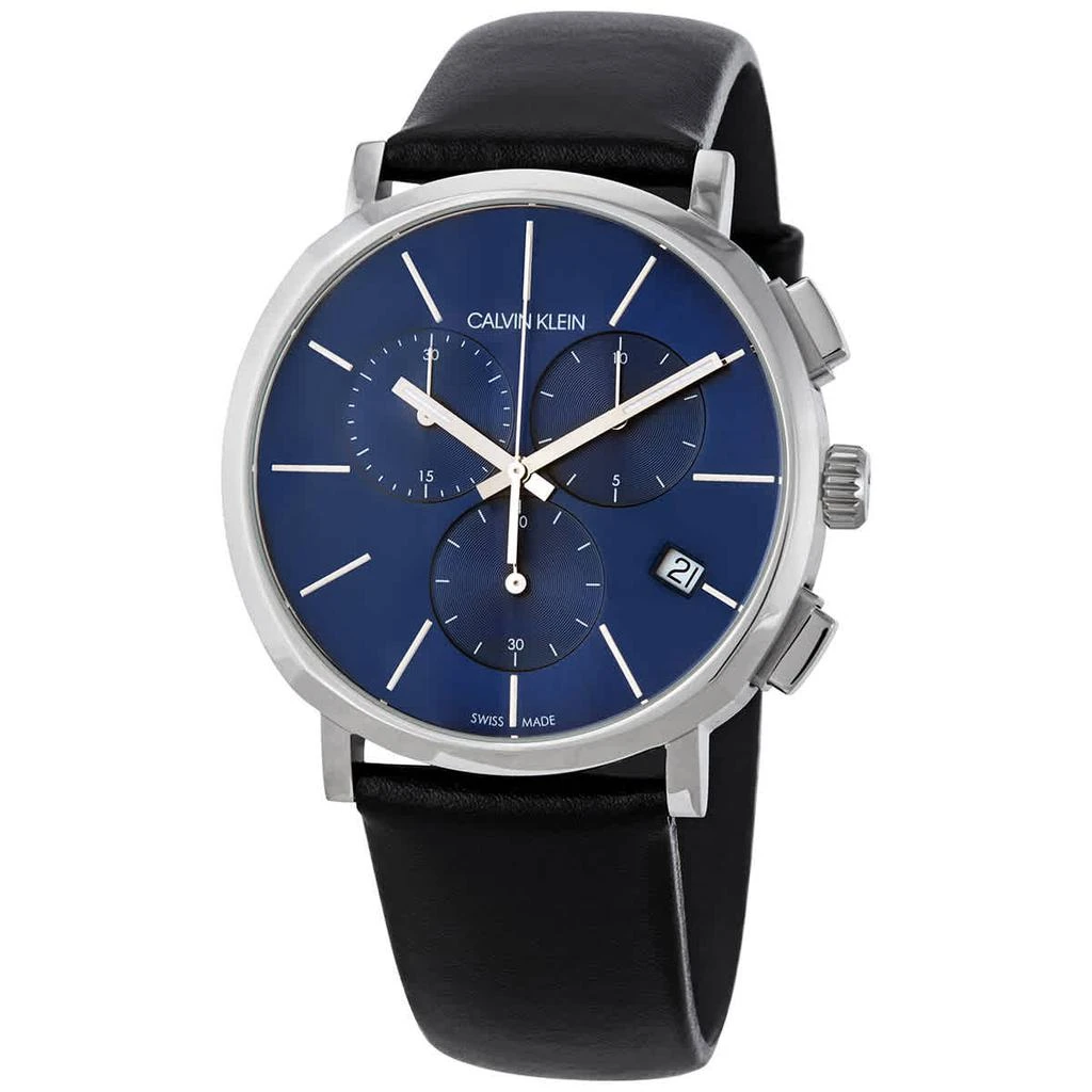 商品Calvin Klein|Calvin Klein Chronograph Quartz Blue Dial Mens Watch K8Q371CN,价格¥407,第1张图片