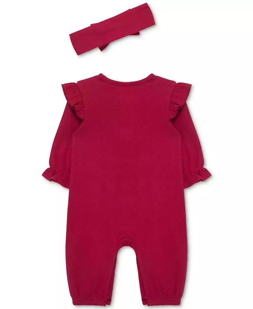 商品Little Me|Baby Girls 2-Pc. Pointelle Coveralls & Headband Set,价格¥225,第2张图片详细描述