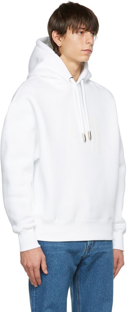 商品AMI|White Fleece Ami Paris Hoodie,价格¥1768,第4张图片详细描述