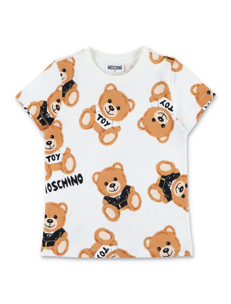 Moschino Kids All-Over Patterned Crewneck T-Shirt商品第1张图片规格展示