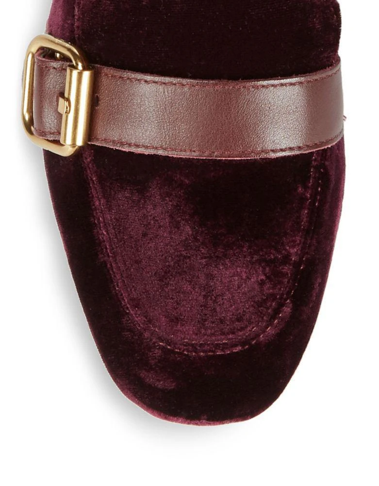 商品Sam Edelman|天鹅绒复古粗跟鞋,价格¥354,第4张图片详细描述