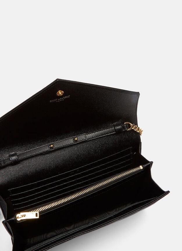 商品Yves Saint Laurent|Chevron Quilted Monogrammed Crossbody Bag in Black,价格¥11633,第7张图片详细描述