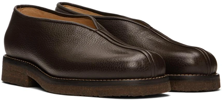 商品Lemaire|Brown Piped Slippers,价格¥3084,第4张图片详细描述