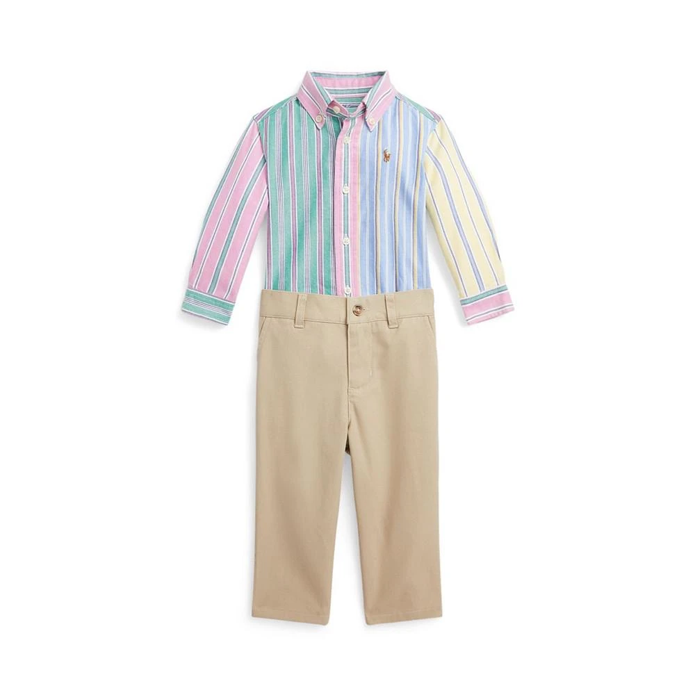 商品Ralph Lauren|Baby Boys Fun Shirt and Flex Abrasion Pants Set,价格¥564,第1张图片