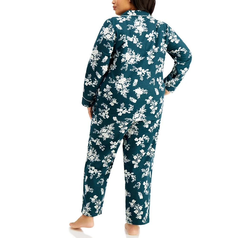 商品Charter Club|Plus Size Cotton Flannel Pajamas Set, Created for Macy's,价格¥89,第3张图片详细描述