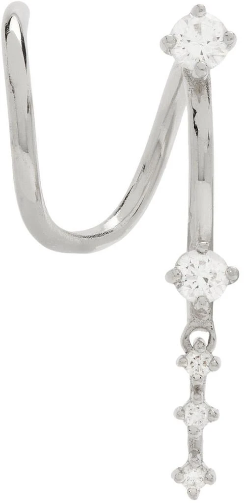 商品Sansoeurs|White Gold Snake Cascade Single Right Earring,价格¥2219,第1张图片