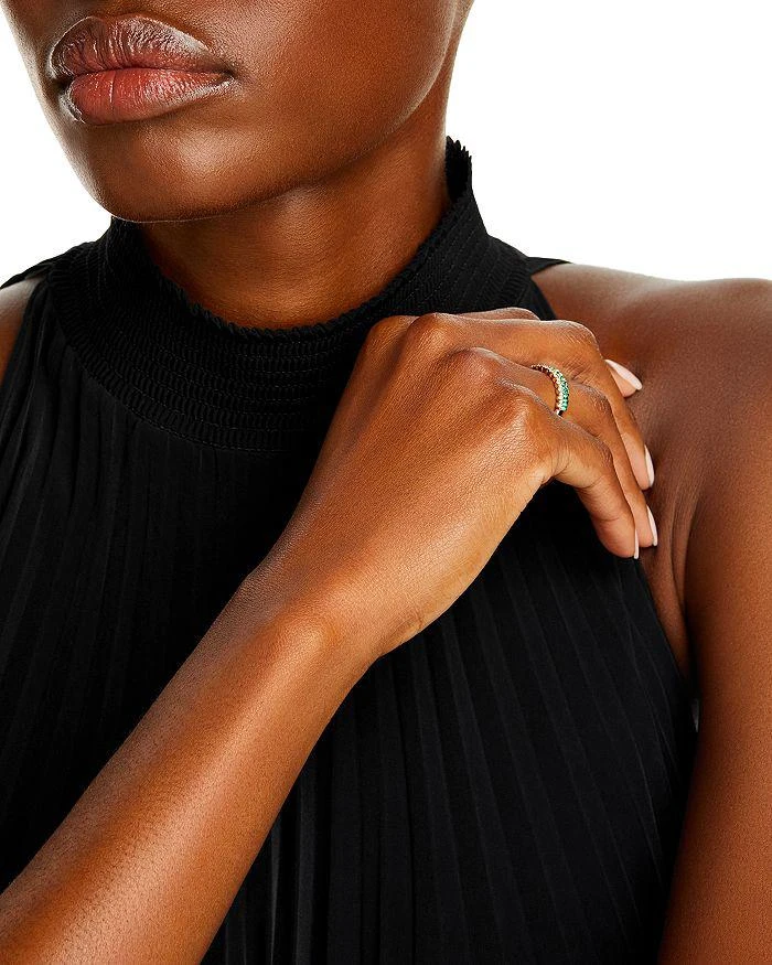 商品Bloomingdale's|Emerald & Diamond Band in 14K Yellow Gold,价格¥8372,第2张图片详细描述