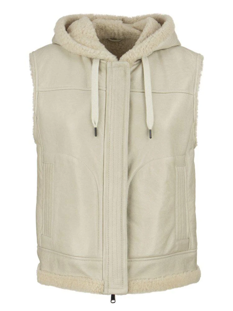 商品Brunello Cucinelli|Brunello Cucinelli Drawstring Hooded Gilet,价格¥31995,第1张图片