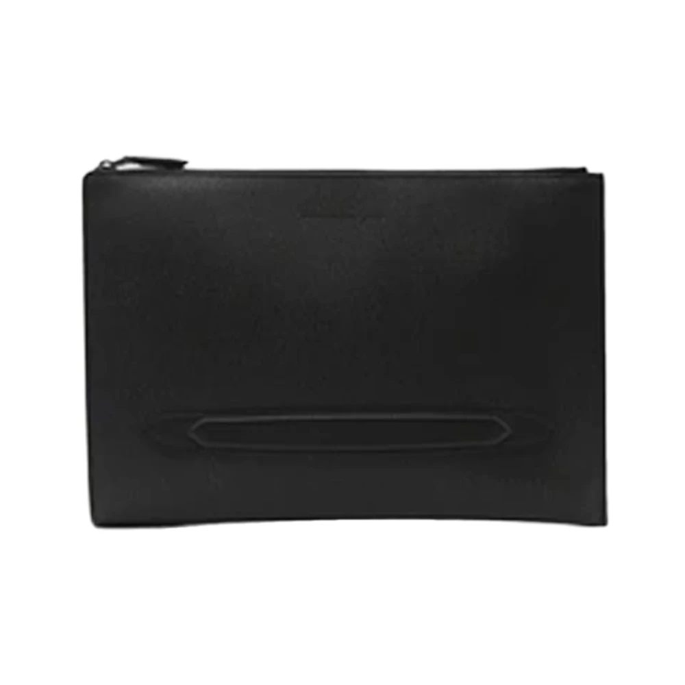 SALVATORE FERRAGAMO 男士黑色签名皮革文件包 24-0480-723517 商品