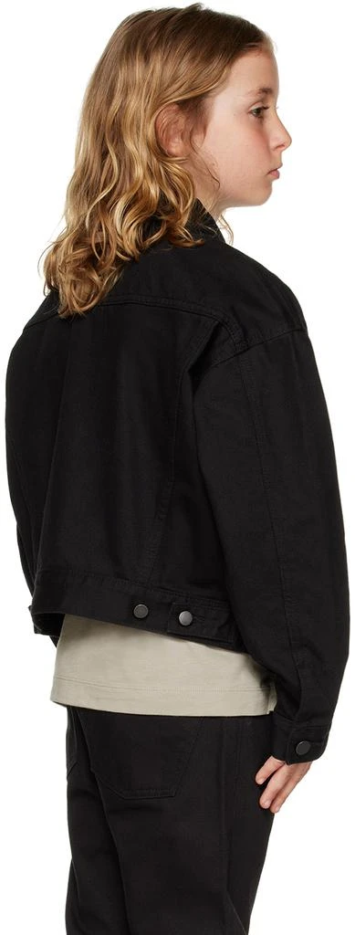 商品Essentials|Kids Black Button Denim Jacket,价格¥553,第3张图片详细描述