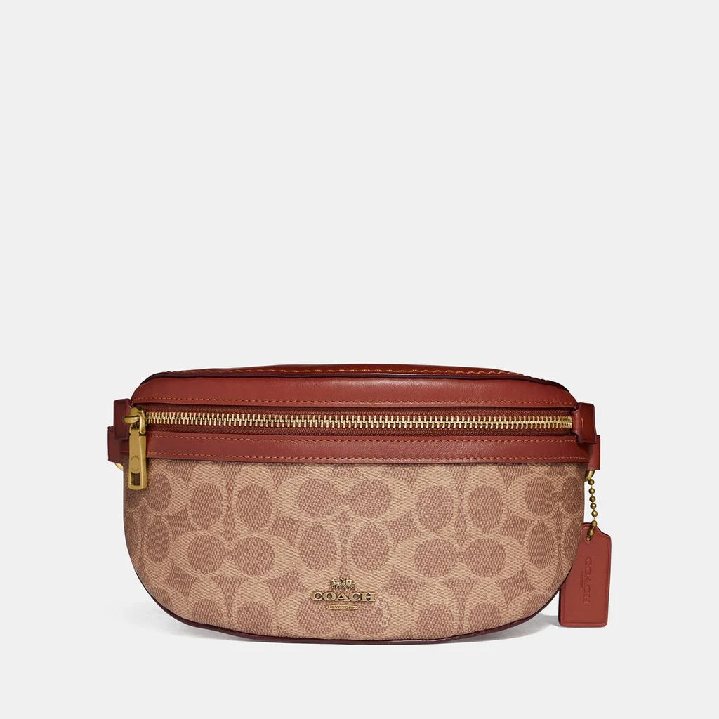 商品Coach|Coach Women's Coated Canvas Signature Bethany Belt Bag - Tan Rust,价格¥1795,第1张图片