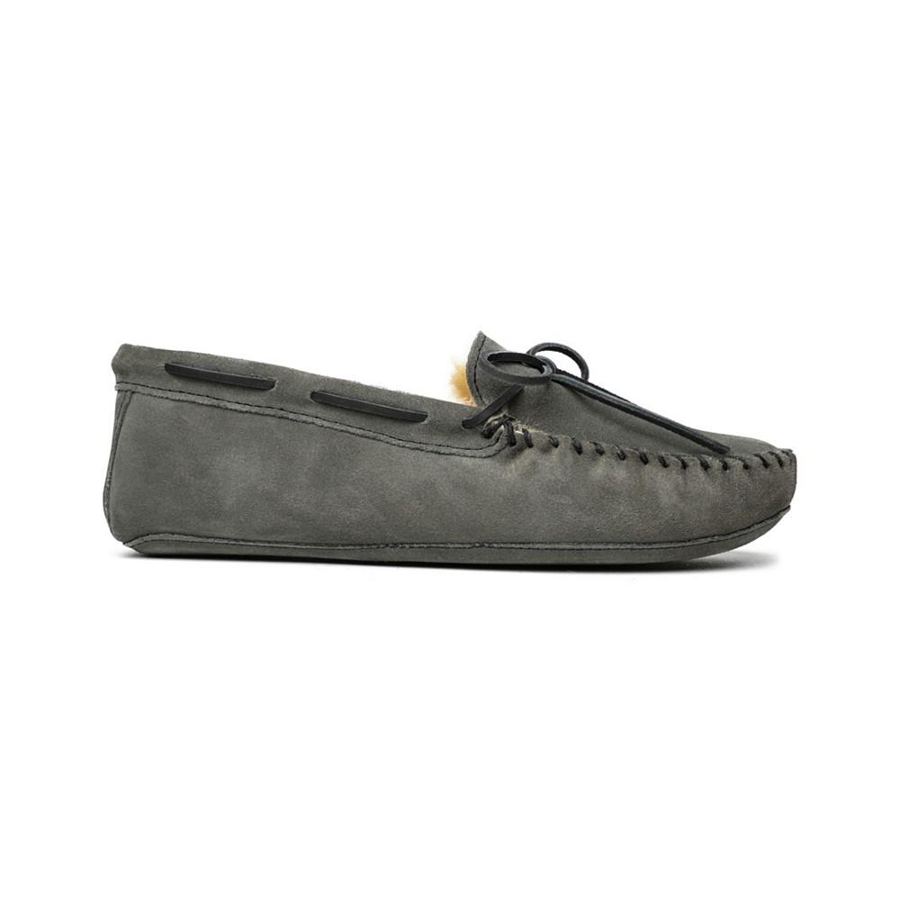 Men's Sheepskin Softsole Moccasin Slippers商品第2张图片规格展示