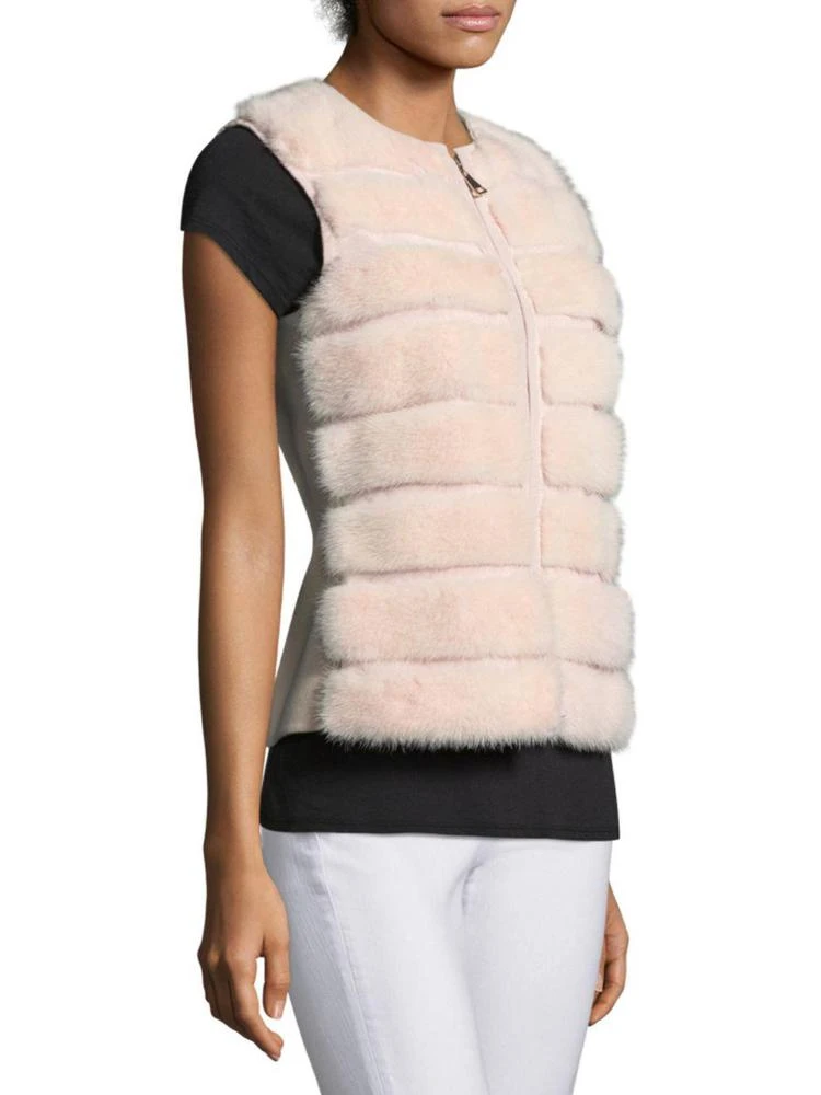 商品Moncler|Hooded Ametrine Fur & Wool Vest,价格¥18350,第3张图片详细描述