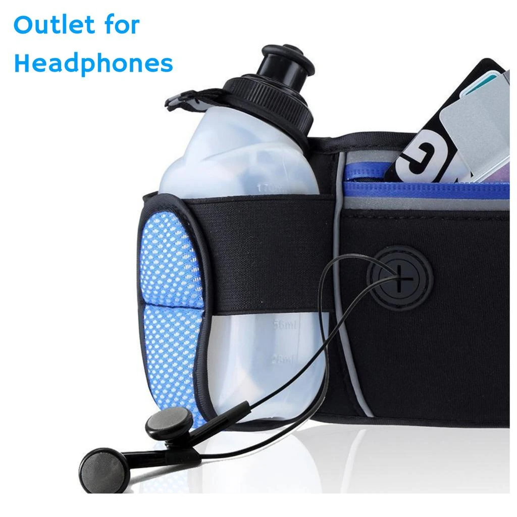 商品Jupiter Gear|Running Hydration Belt Waist Bag with Water-Resistant Pockets and 2 Water Bottles,价格¥238,第4张图片详细描述