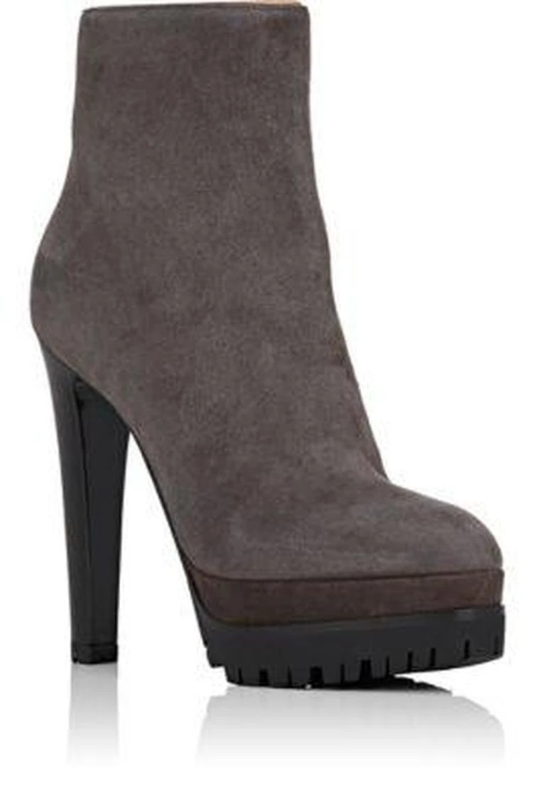 商品Sergio Rossi|Suede Platform Ankle Booties,价格¥2819,第2张图片详细描述