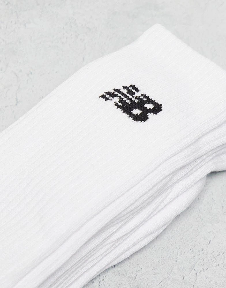 商品New Balance|New Balance logo crew socks 3 pack in white,价格¥128,第4张图片详细描述