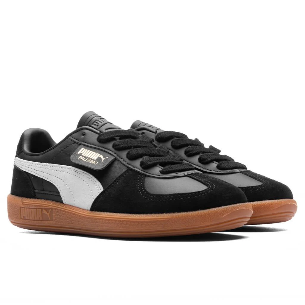 商品Puma|Women's Palermo - Black/Feather Grey/Gum,价格¥672,第2张图片详细描述