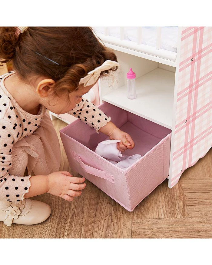 Olivia's Little World by Kids Aurora Princess Pink Plaid Baby Doll Bed with Accessories Pink - Ages 3-7 商品