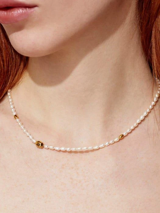 商品hyeres-lor|Silver Pearl Necklace,价格¥1967,第3张图片详细描述