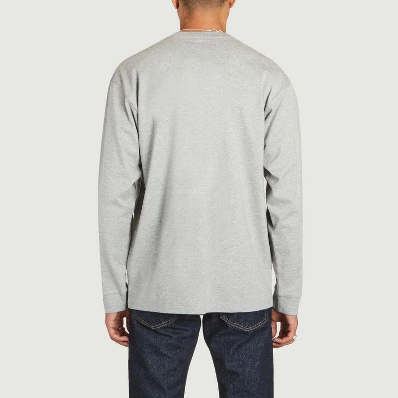 商品Carhartt|T-Shirt L/S Chase Grey Heather Gold Carhartt WIP,价格¥287,第3张图片详细描述
