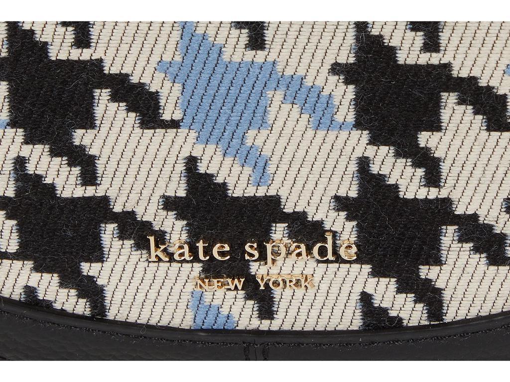 商品Kate Spade|Knott Houndstooth Medium Saddle Bag,价格¥666,第6张图片详细描述
